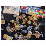 Large Lot of American and Russian Military Memorabilia Including Medals, Hats, Pins and more