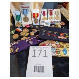Large Lot of American and Russian Military Memorabilia Including Medals, Hats, Pins and more