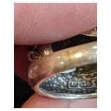 Sterling Silver and Marcasite Wild Cat Ring