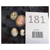 Cameo Brooches - Lot of 4