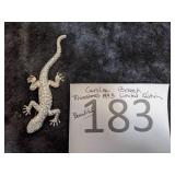 1993 Carolee Lizard Rhinestone Brooch