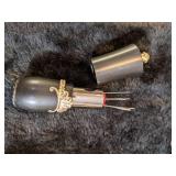 Vintage Vanity Items Including Lipstick Holder/Mirror, Dior Compact, Needle Holder and More