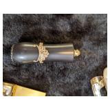 Vintage Vanity Items Including Lipstick Holder/Mirror, Dior Compact, Needle Holder and More