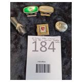 Vintage Vanity Items Including Lipstick Holder/Mirror, Dior Compact, Needle Holder and More