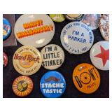 Lot of Vintage and Newer Buttons/Pins