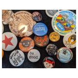 Lot of Vintage and Newer Buttons/Pins