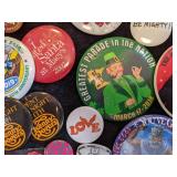 Lot of Vintage and Newer Buttons/Pins