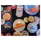 Lot of Vintage and Newer Buttons/Pins