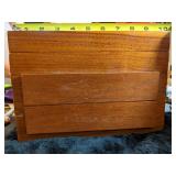 Beautiful Handcrafted Wood Jewelry Box with Inlaid Flower