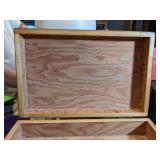 Beautiful Handcrafted Wood Jewelry Box with Inlaid Flower