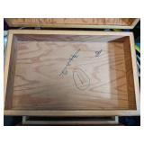 Beautiful Handcrafted Wood Jewelry Box with Inlaid Flower