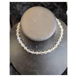 Vintage Crystal Necklaces/Chokers in Clear and Blue - Stunning