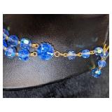 Vintage Crystal Necklaces/Chokers in Clear and Blue - Stunning