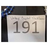 Vintage Crystal Necklaces/Chokers in Clear and Blue - Stunning
