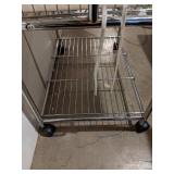 Rolling Laundry Basket with Attached Bar for Hanging Clothes