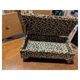 Vintage Leopard Jewelry Box Chaise Lounge