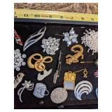 Lot of Brooches some Signed