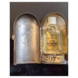 Coty Silver Perfume Case with Perfume
