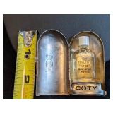 Coty Silver Perfume Case with Perfume