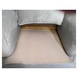 Powder Blue Velvet Tommy Hilfiger Chair with Ottoman - Beautiful and Comfortable