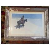 Print by Remington with Barn Wood Frame