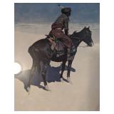 Print by Remington with Barn Wood Frame