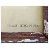 Lithograph by Remington with Barn Wood Frame