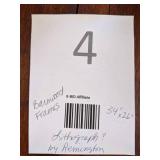 Lithograph by Remington with Barn Wood Frame