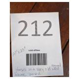 Horses in Round Wood Frame Painted White Art Picture