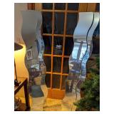 4 Swirly Mirror Panels