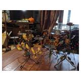Heavy Metal Floral Candleholders