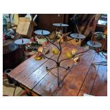 Heavy Metal Floral Candleholders