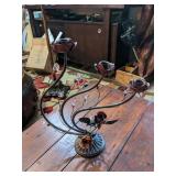 Heavy Metal Floral Candleholders