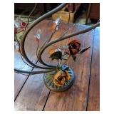 Heavy Metal Floral Candleholders