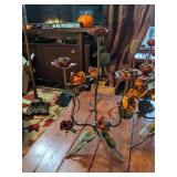 Heavy Metal Floral Candleholders