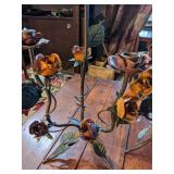 Heavy Metal Floral Candleholders