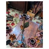 Heavy Metal Floral Candleholders
