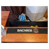 Oak Bar with locked storage and Pictured Barware