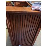 Oak Bar with locked storage and Pictured Barware