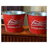 Beer Pails - Coors, Corona, Modelo and Budweiser