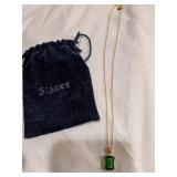 Stauer Necklace with Green Stone and 925 Chain