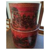 Stackable Round Wood Boxes