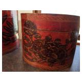 Stackable Round Wood Boxes