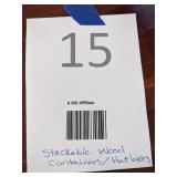 Stackable Round Wood Boxes