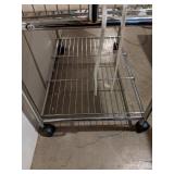 Rolling Laundry Basket with Attached Bar for Hanging Clothes