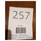 Rolling Laundry Basket with Attached Bar for Hanging Clothes