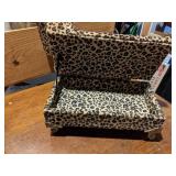 Vintage Leopard Jewelry Box Chaise Lounge