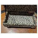 Vintage Leopard Jewelry Box Chaise Lounge