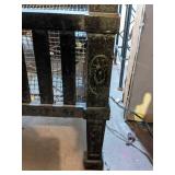 Vintage Antique Cast Iron Freestanding Electric Fireplace Rare Heavy