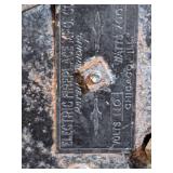 Vintage Antique Cast Iron Freestanding Electric Fireplace Rare Heavy